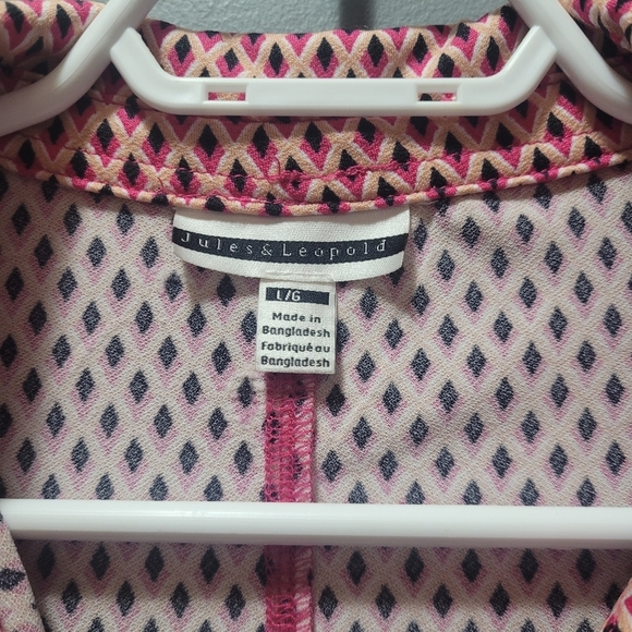 Jules & Leopold Pink Patterned Blouse L - Picture 4 of 7